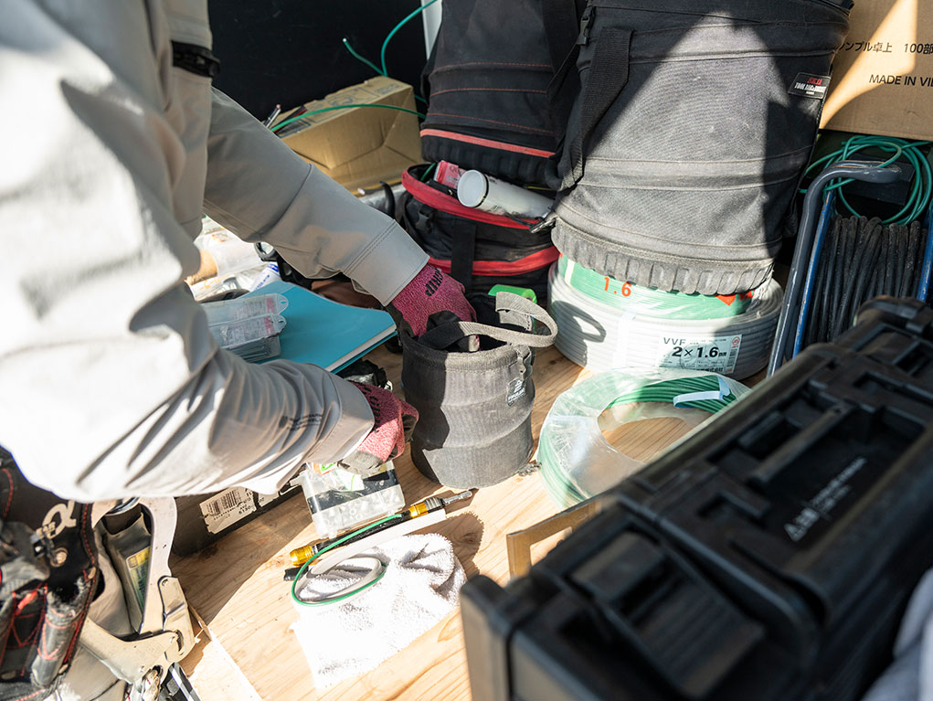 現場入り・搬入